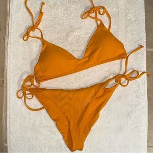 L Space Mango Pointelle Rib Bikini Set